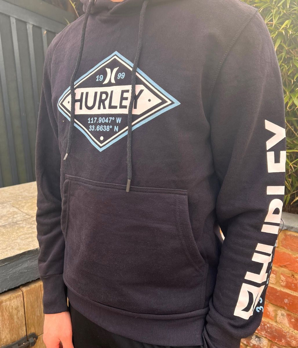 Black Hurley Diamond Logo Hoodie