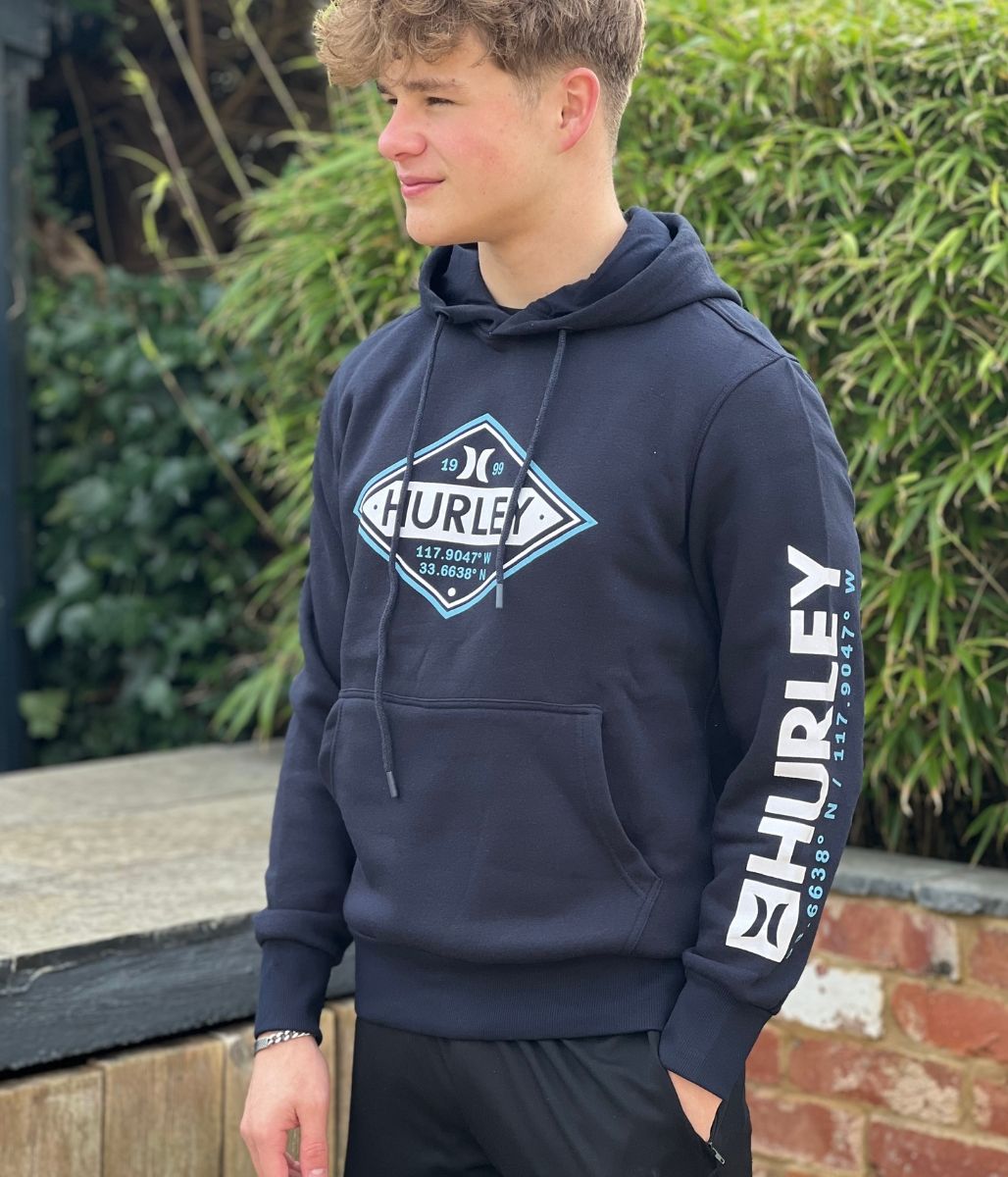 Navy Hurley Diamond Logo Hoodie – Highstreet Outlet UK