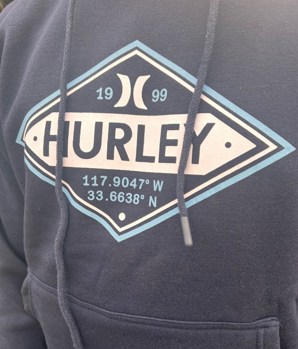 Navy Hurley Diamond Logo Hoodie