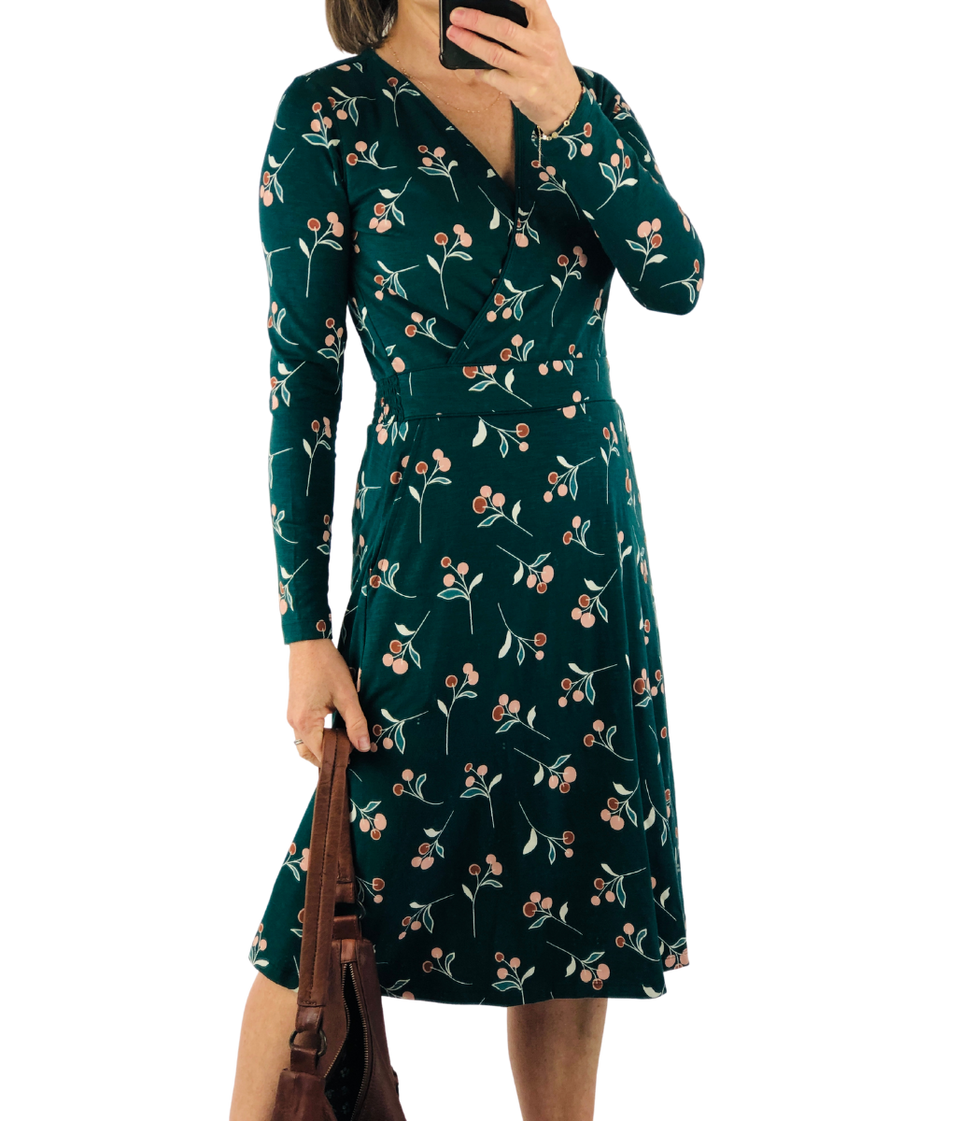 Brakeburn Cherry Wrap Dress