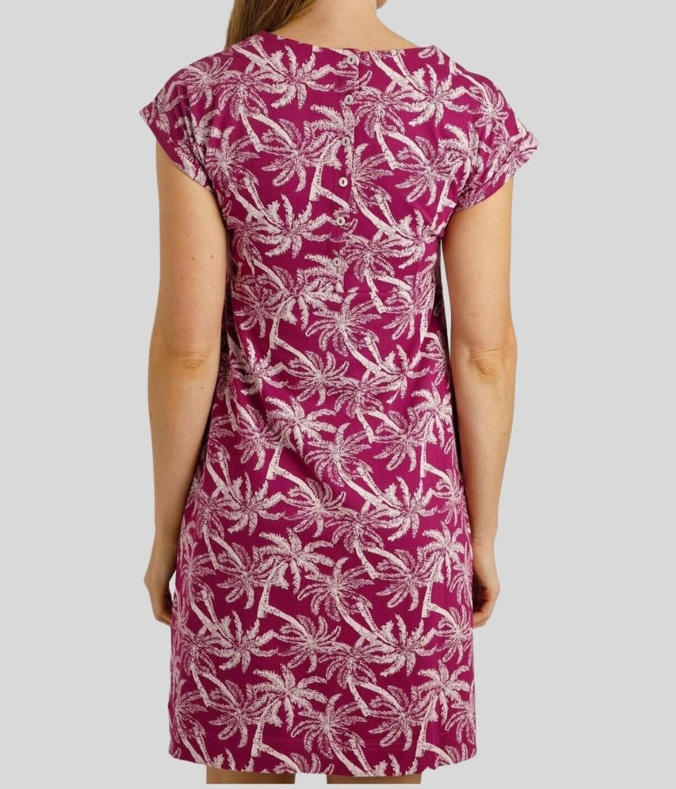 Palm Print Tallahassee Jersey Dress