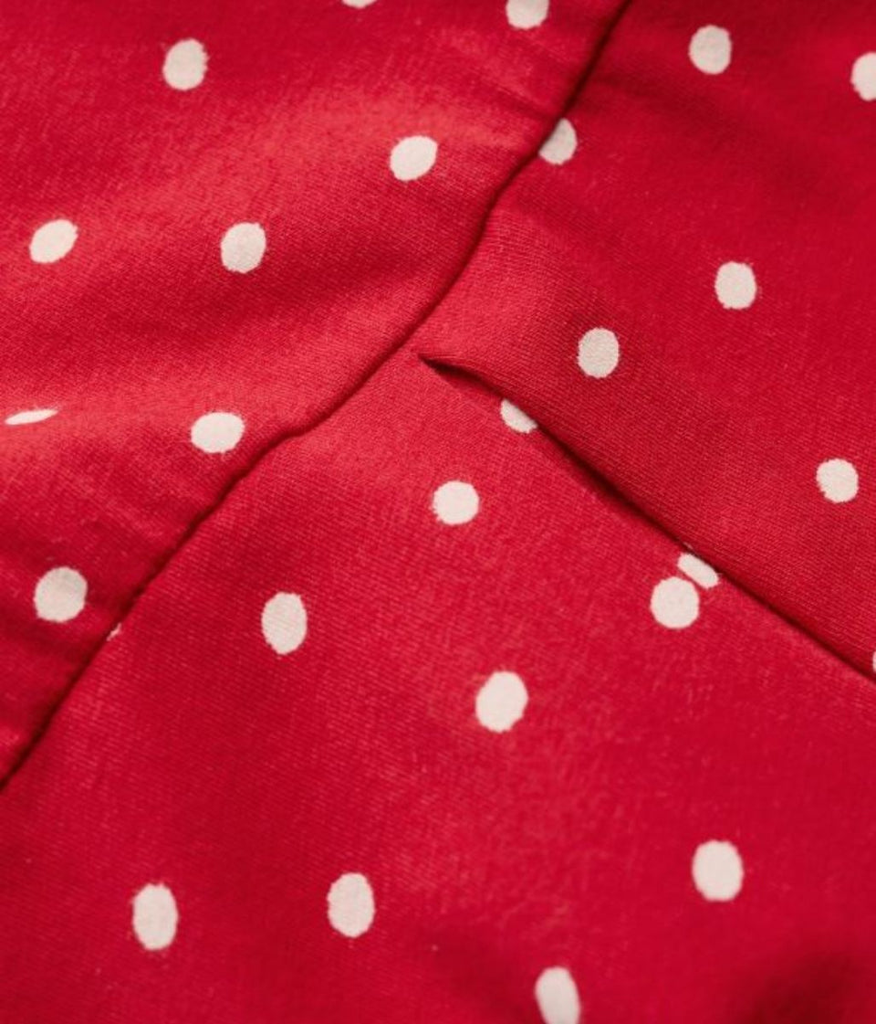 Red Polka Dot Pier View Jersey Dress