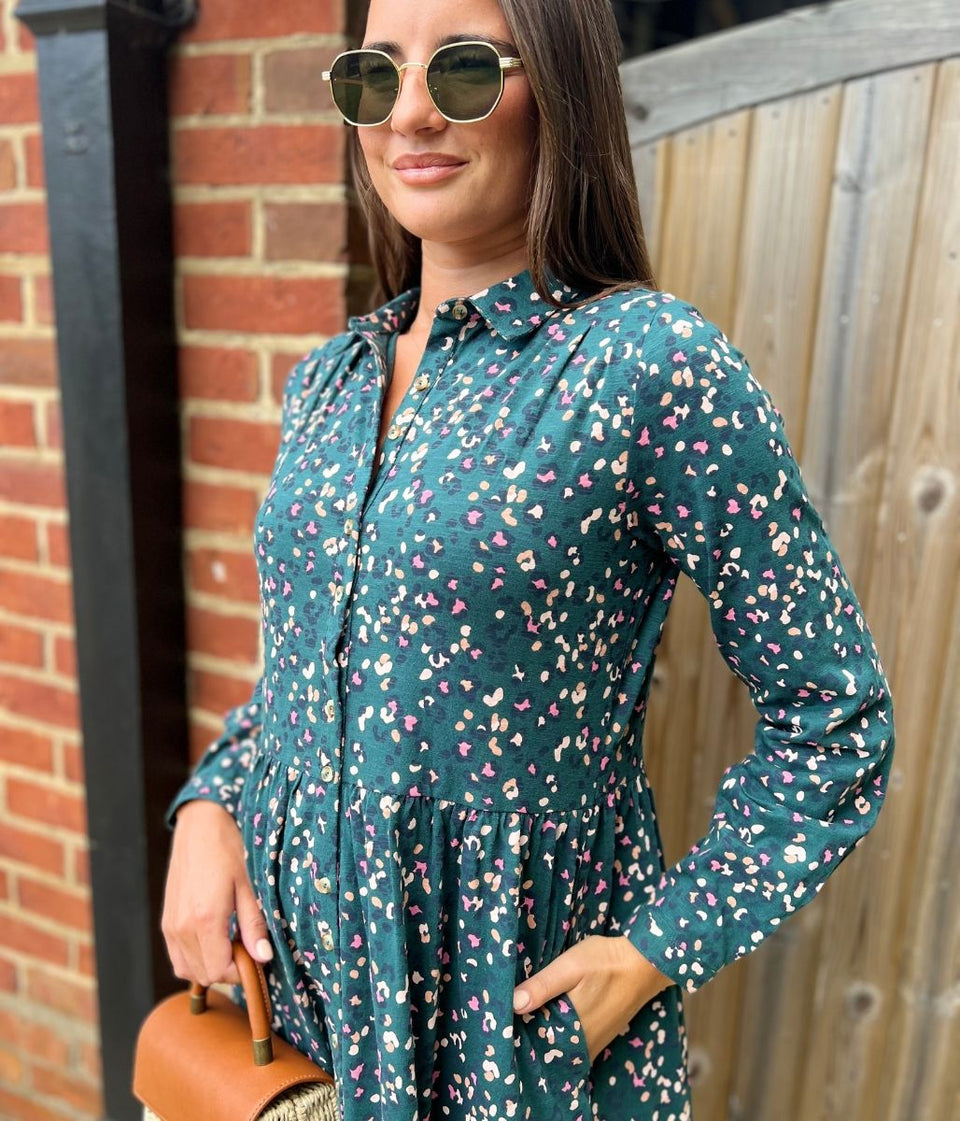 Brakeburn Leopard Blossom Dress