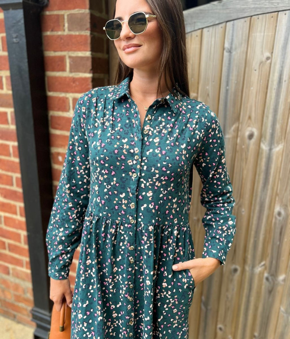 Brakeburn Leopard Blossom Dress