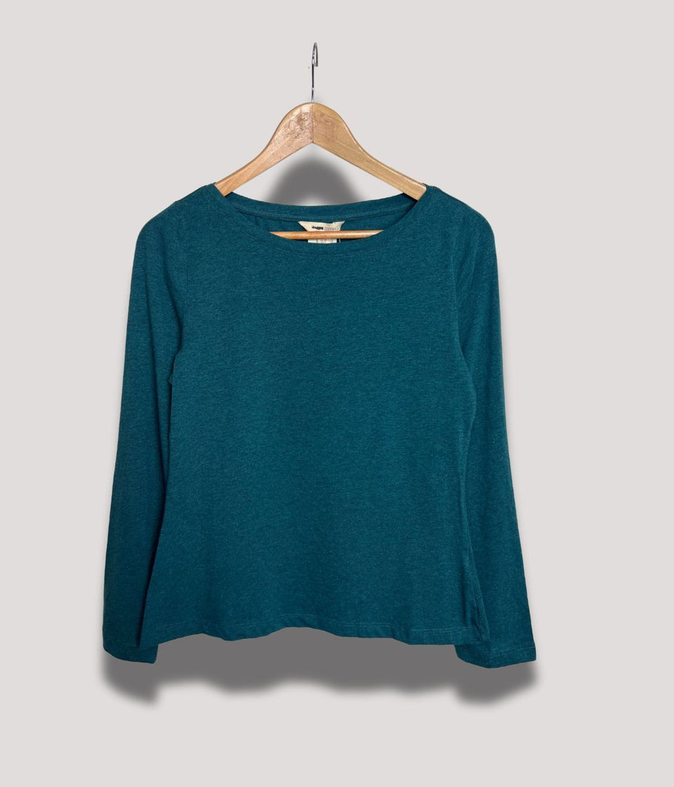 Ex Seasalt Dark Green Organic Cotton Rich Long Sleeve Top