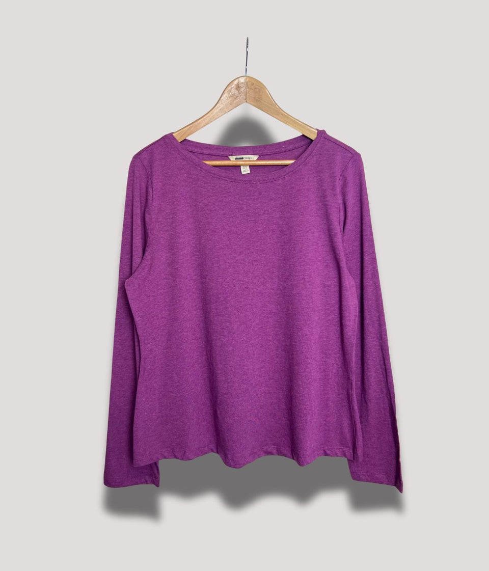 Ex Seasalt Purple Organic Cotton Rich Long Sleeve Top
