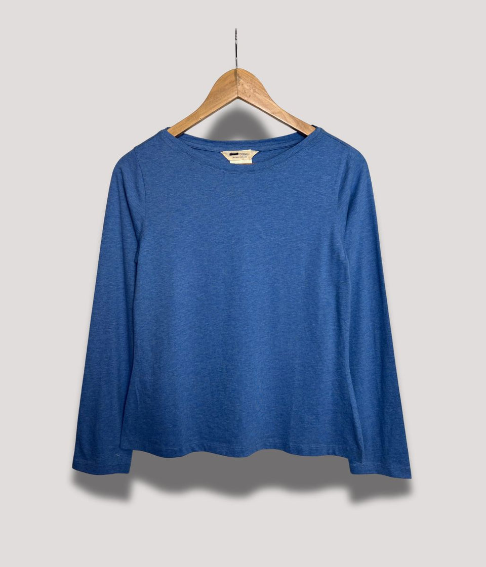 Ex Seasalt Blue Organic Cotton Rich Long Sleeve Top