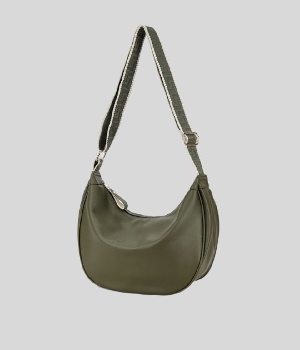 Khaki Soft Crescent Bag