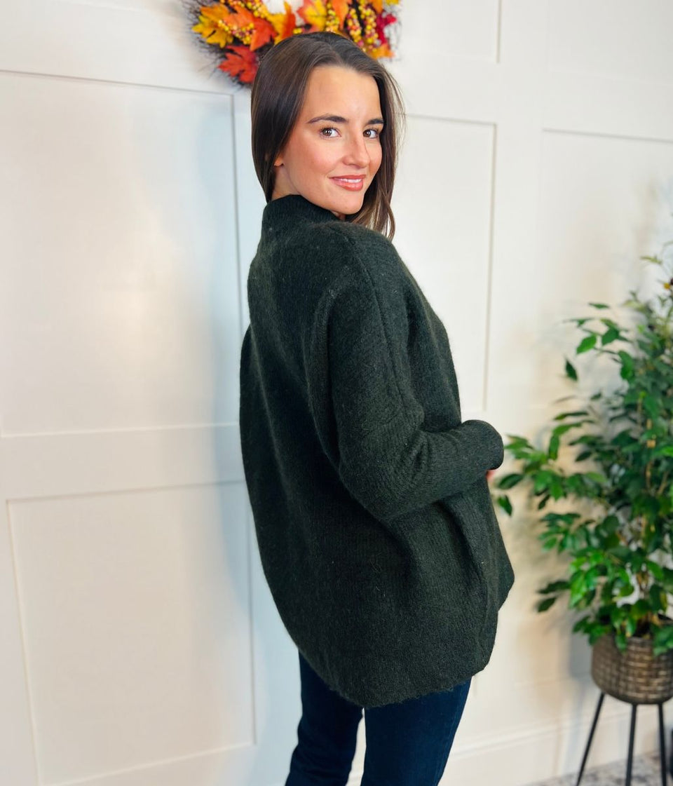 Moss Wool Rich Relaxed Jumper