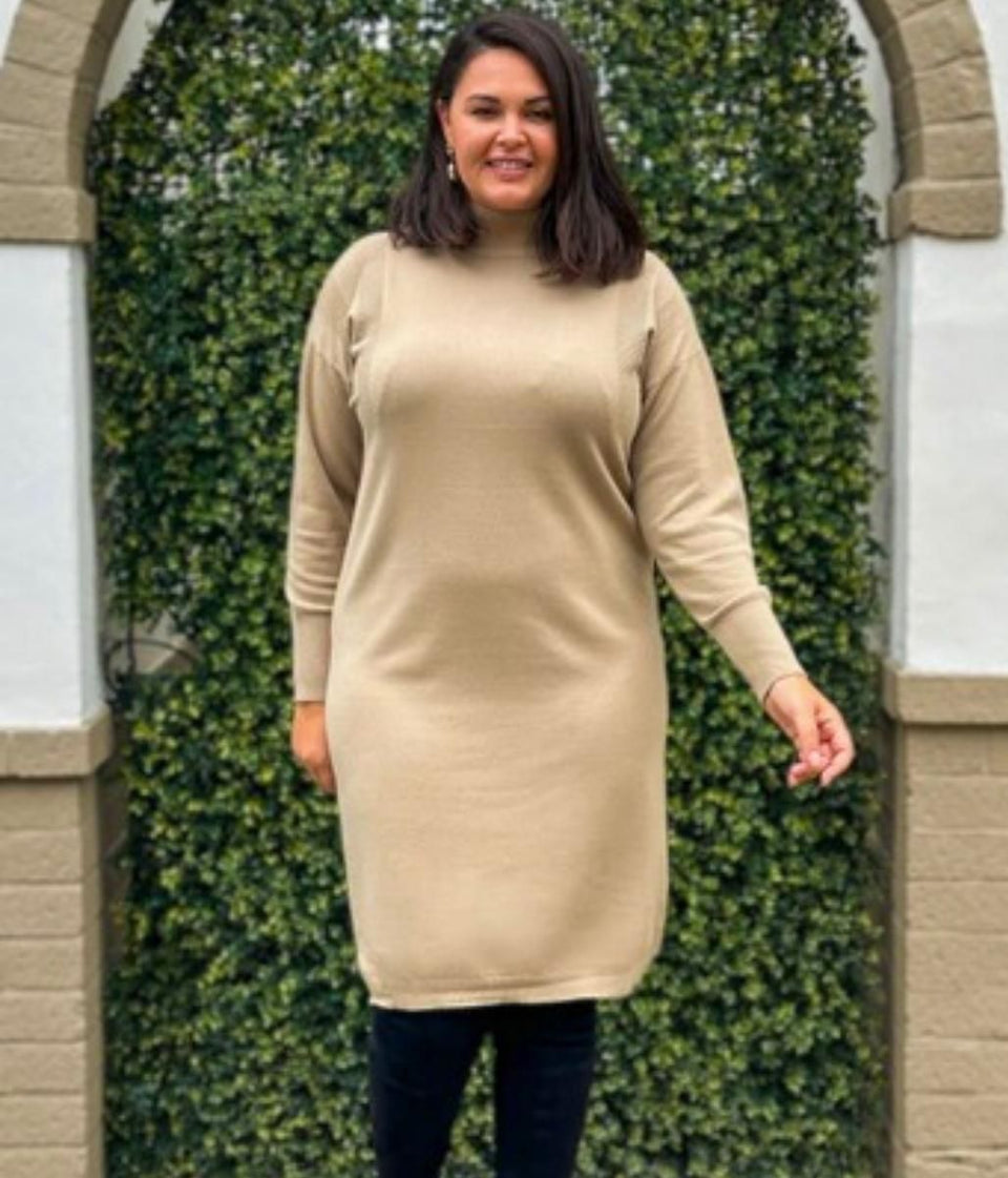 Camel Knitted Dress