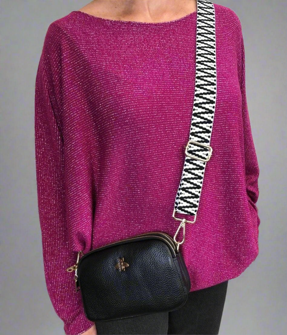 magenta batwing jumper