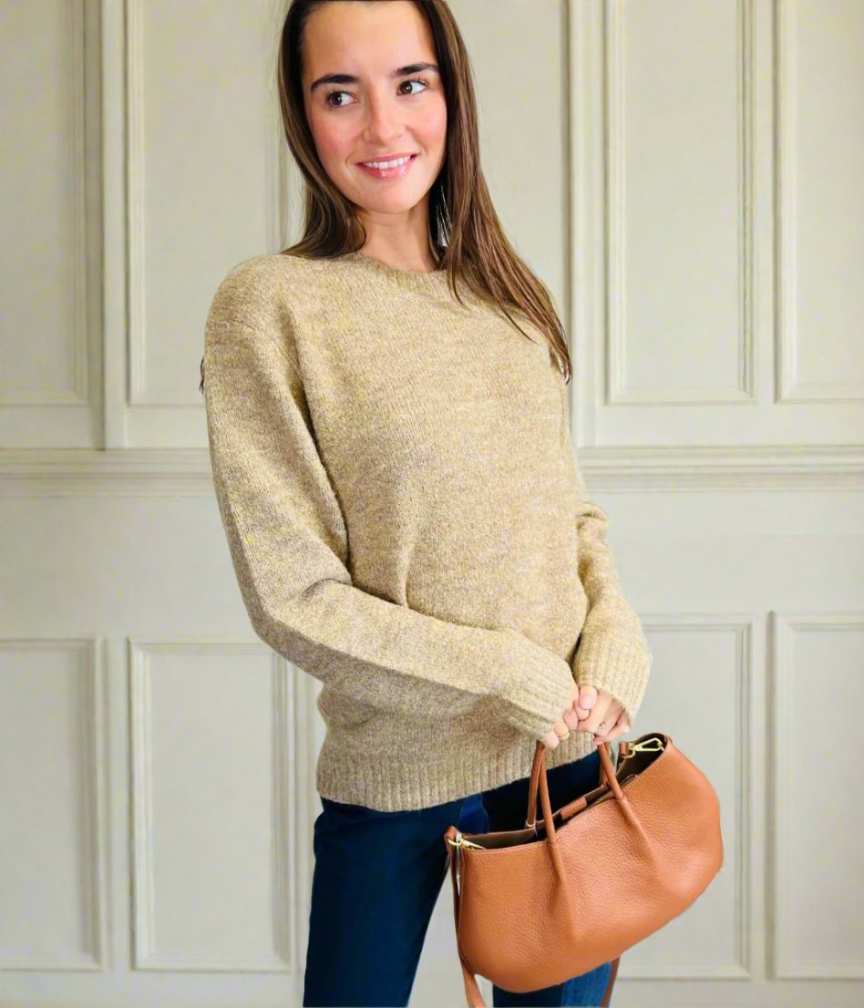 Camel Wool Blend Jumper