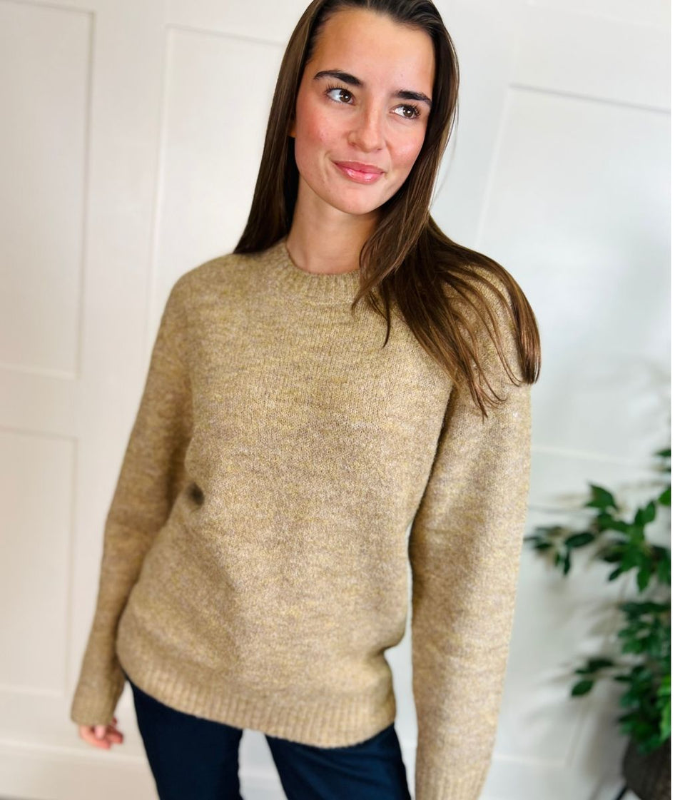 Camel Wool Blend Jumper