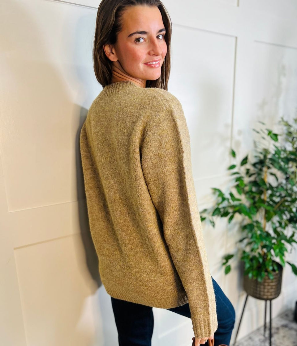 Camel Wool Blend Jumper