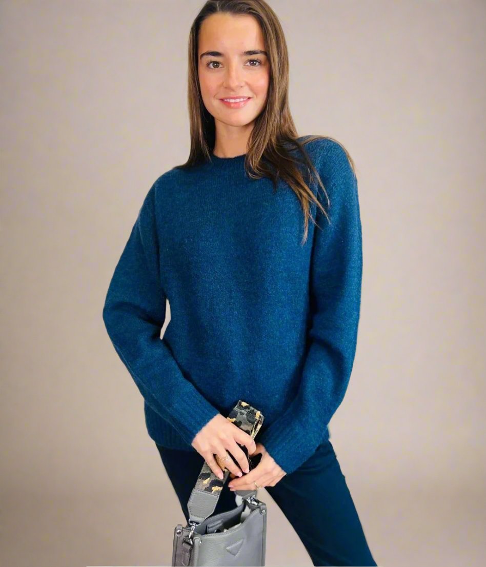 Blue Wool Blend Jumper