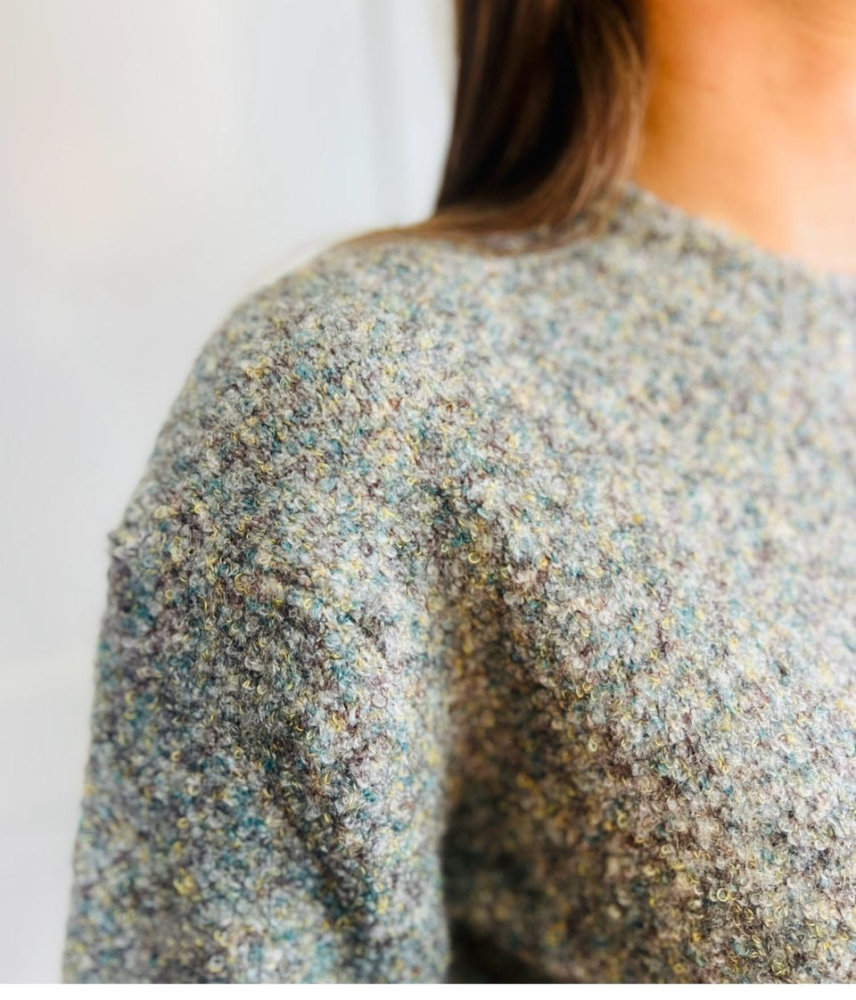 Teal Fleck Wool Blend Jumper