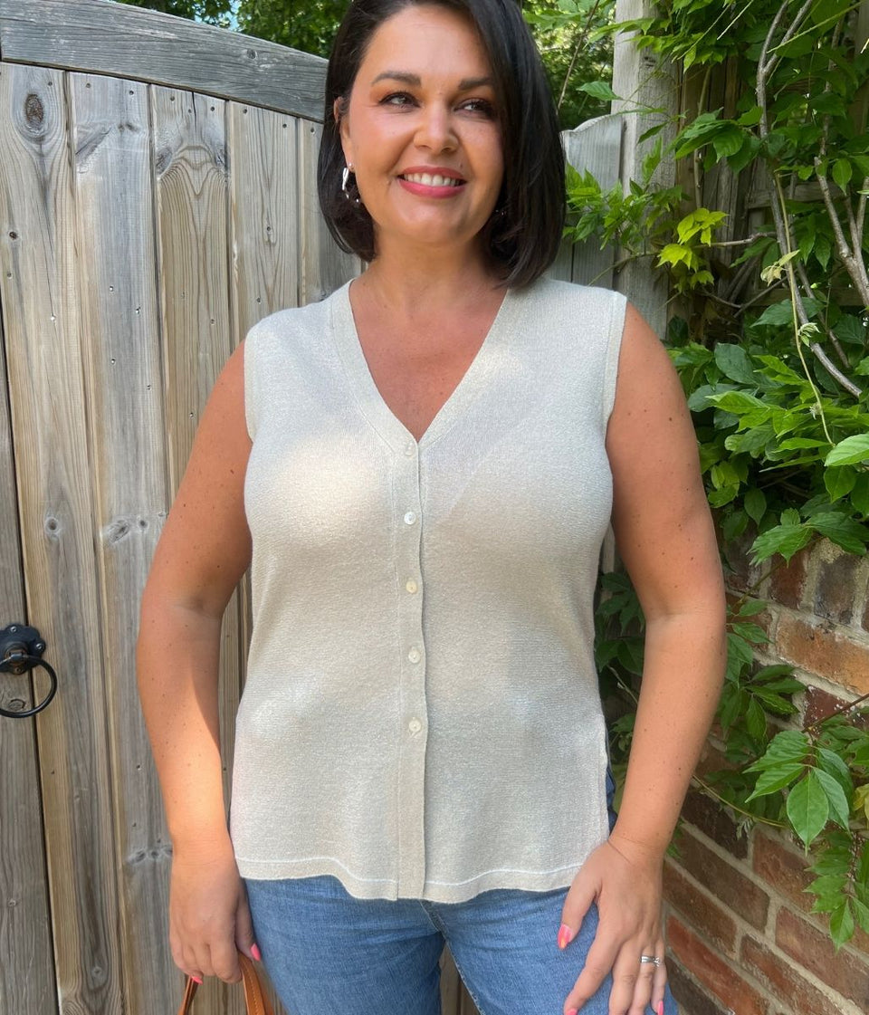 Gold Metallic Waistcoat