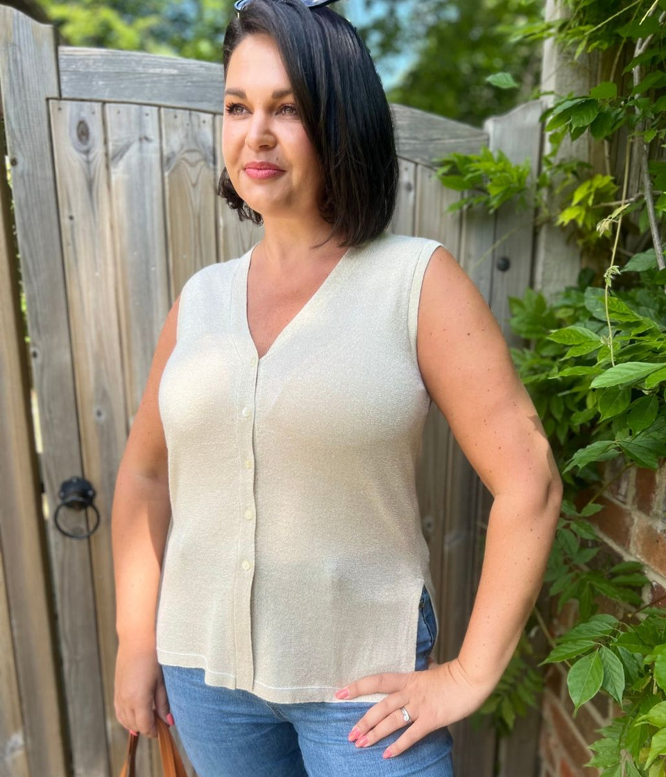 Gold Metallic Waistcoat