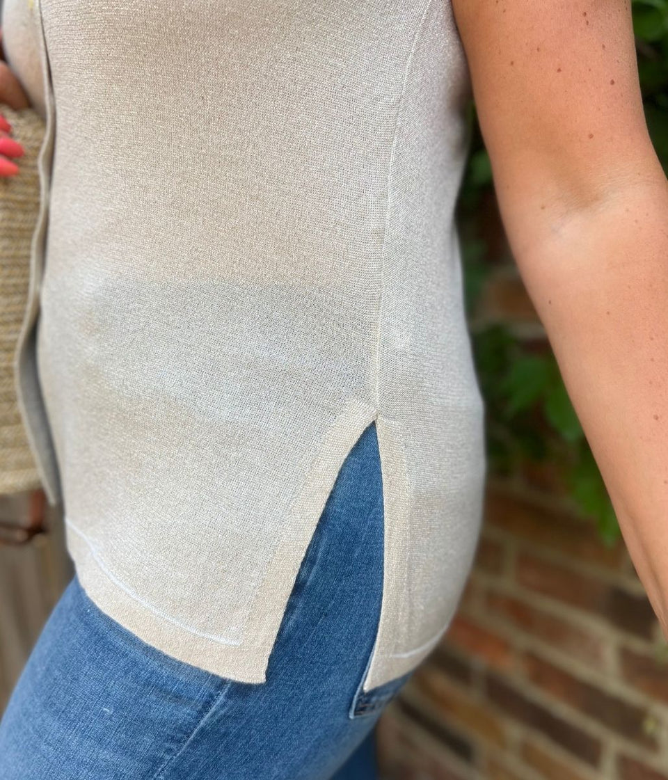 Gold Metallic Waistcoat