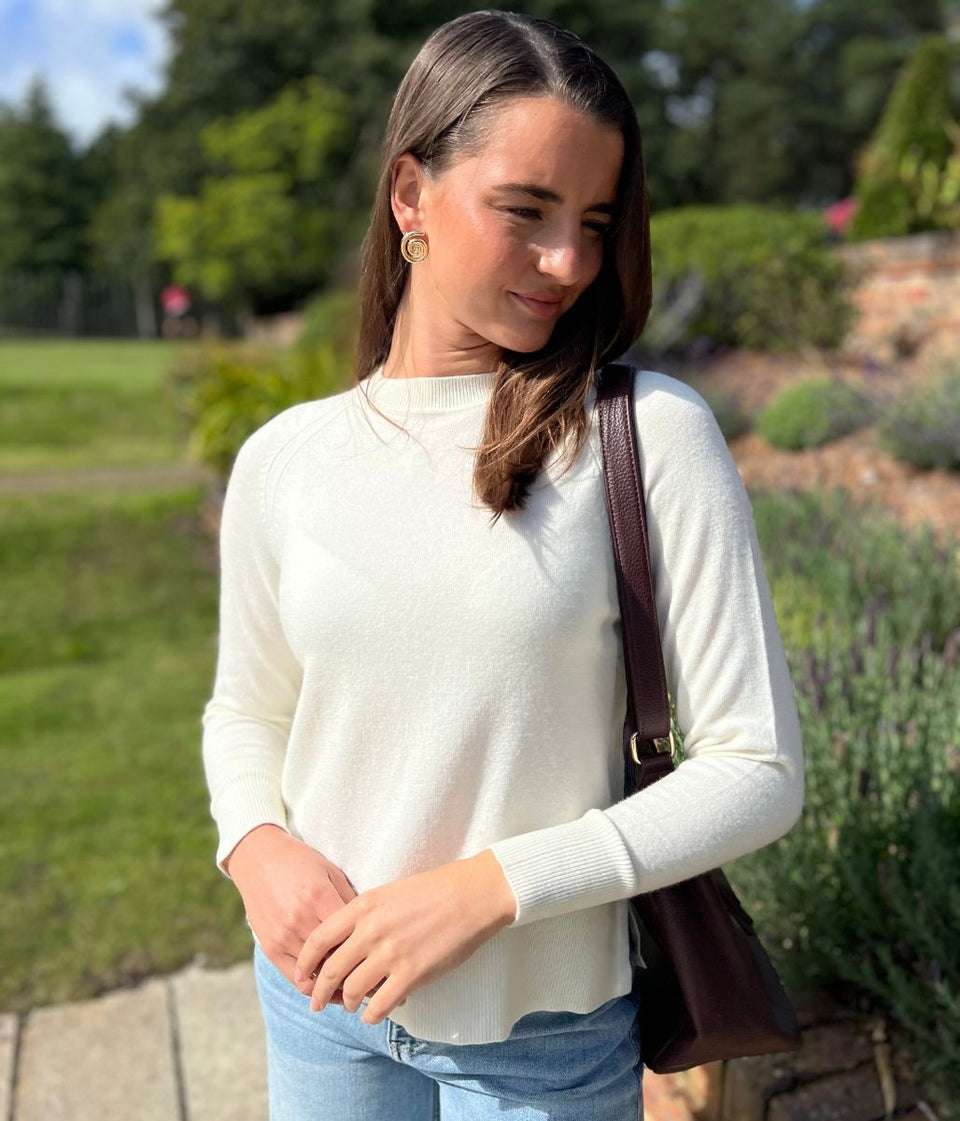 Ivory Fine Merino Wool Jumper