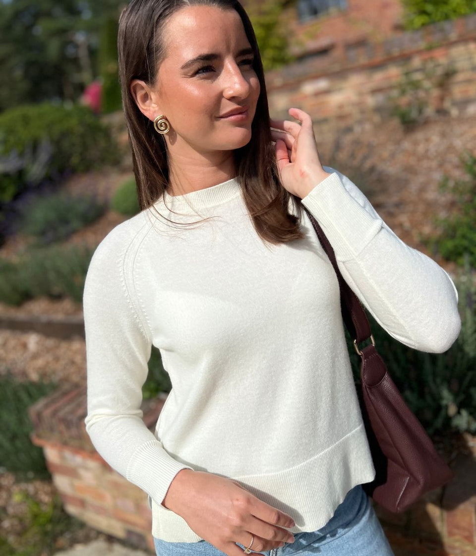 Ivory Fine Merino Wool Jumper