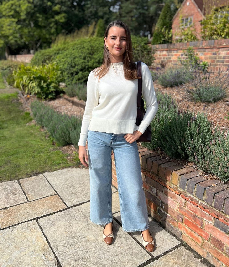 Ivory Fine Merino Wool Jumper