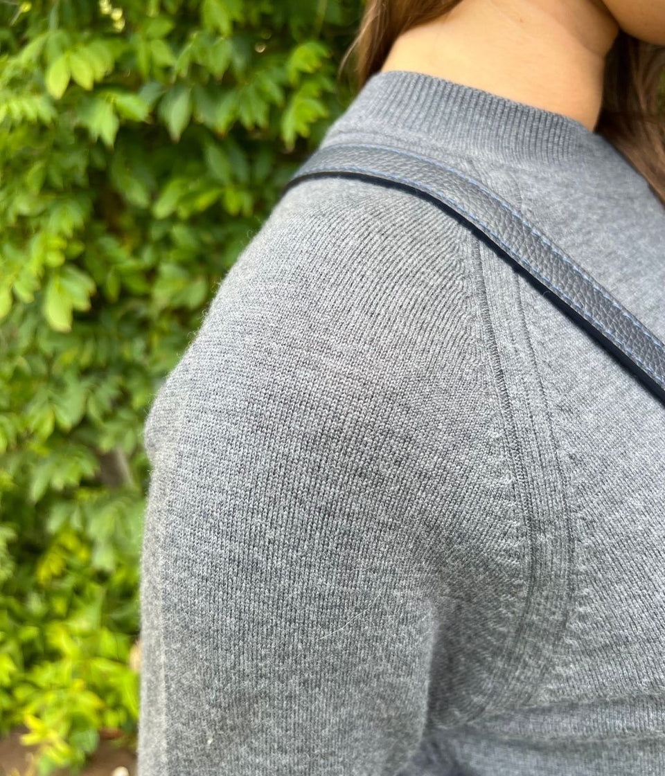 Grey Fine Merino Wool Jumper