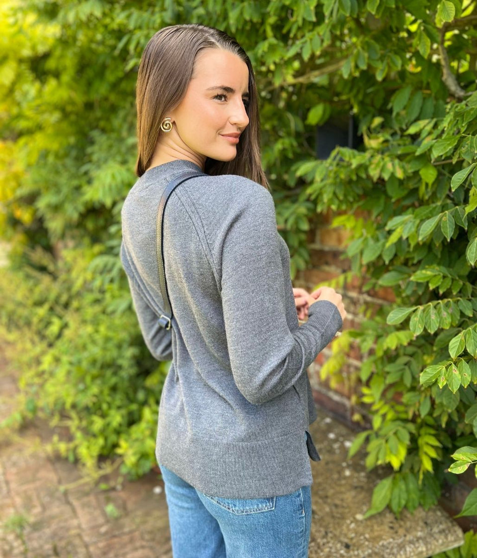 Grey Fine Merino Wool Jumper