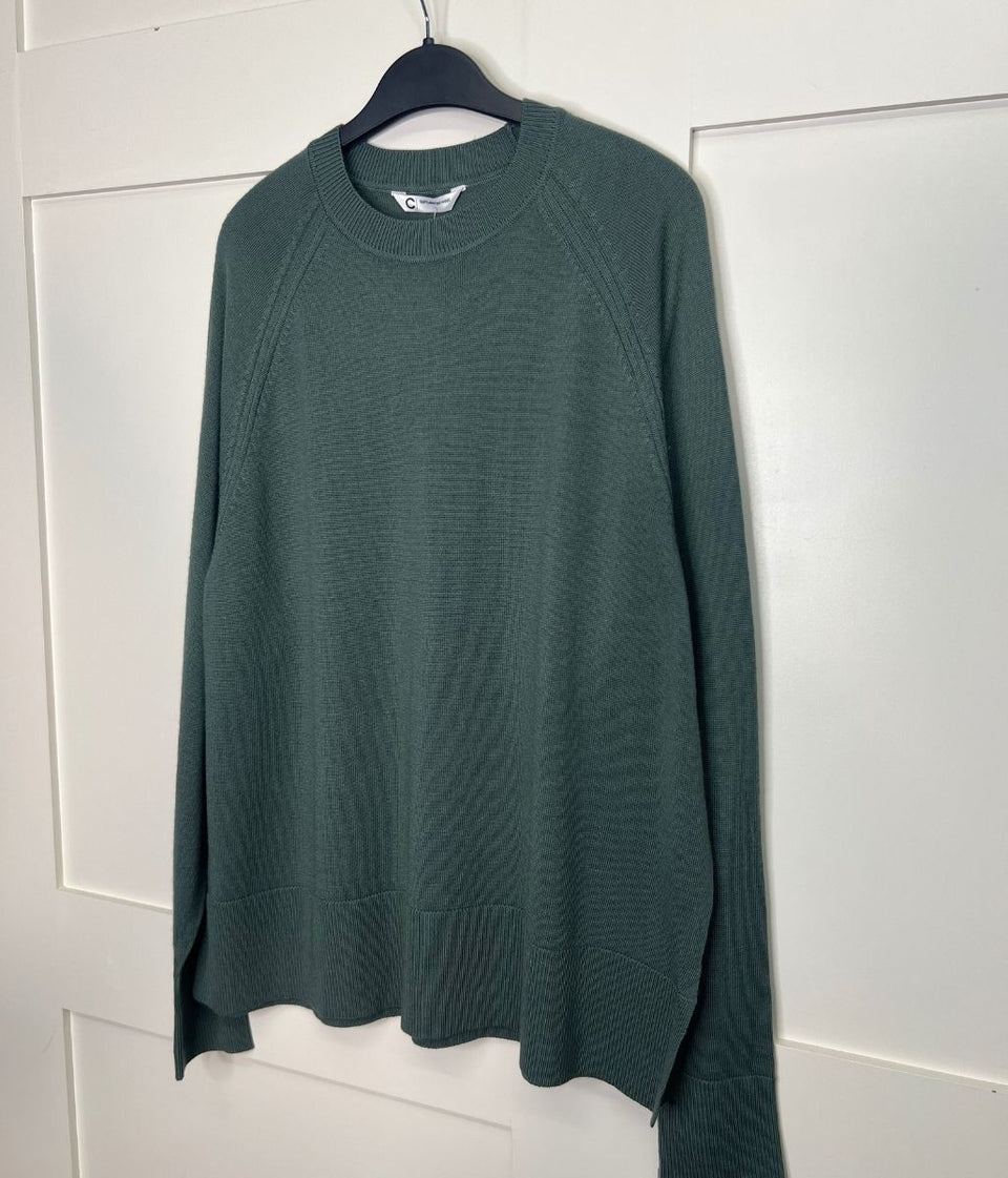Green Fine Merino Wool Jumper