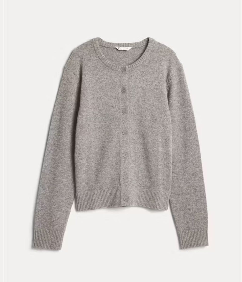 Grey Cody Wool Rich Cardigan