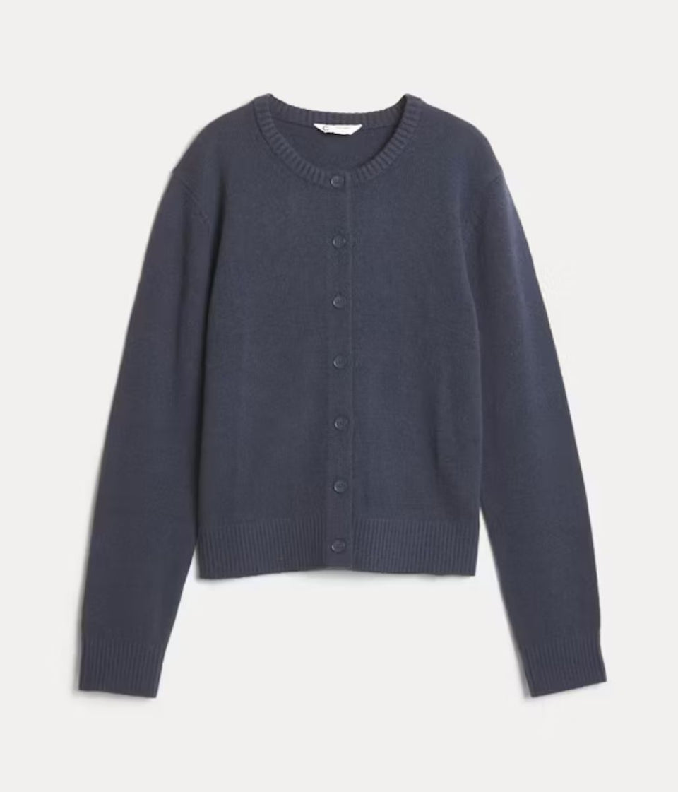 Navy Cody Wool Rich Cardigan