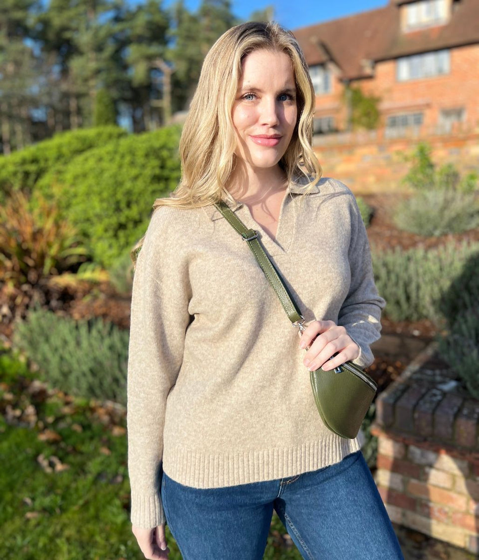 Natural Collared Jumper