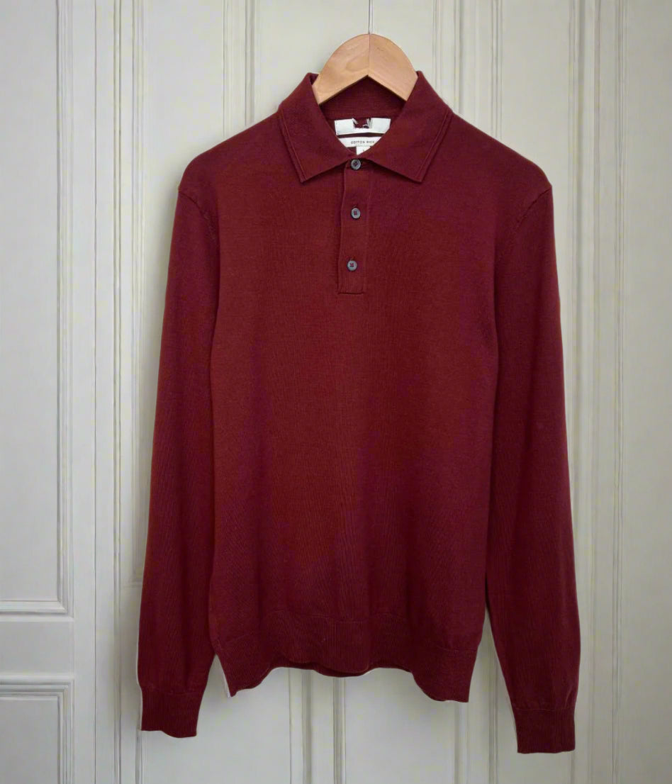 Claret Mens Polo Jumper