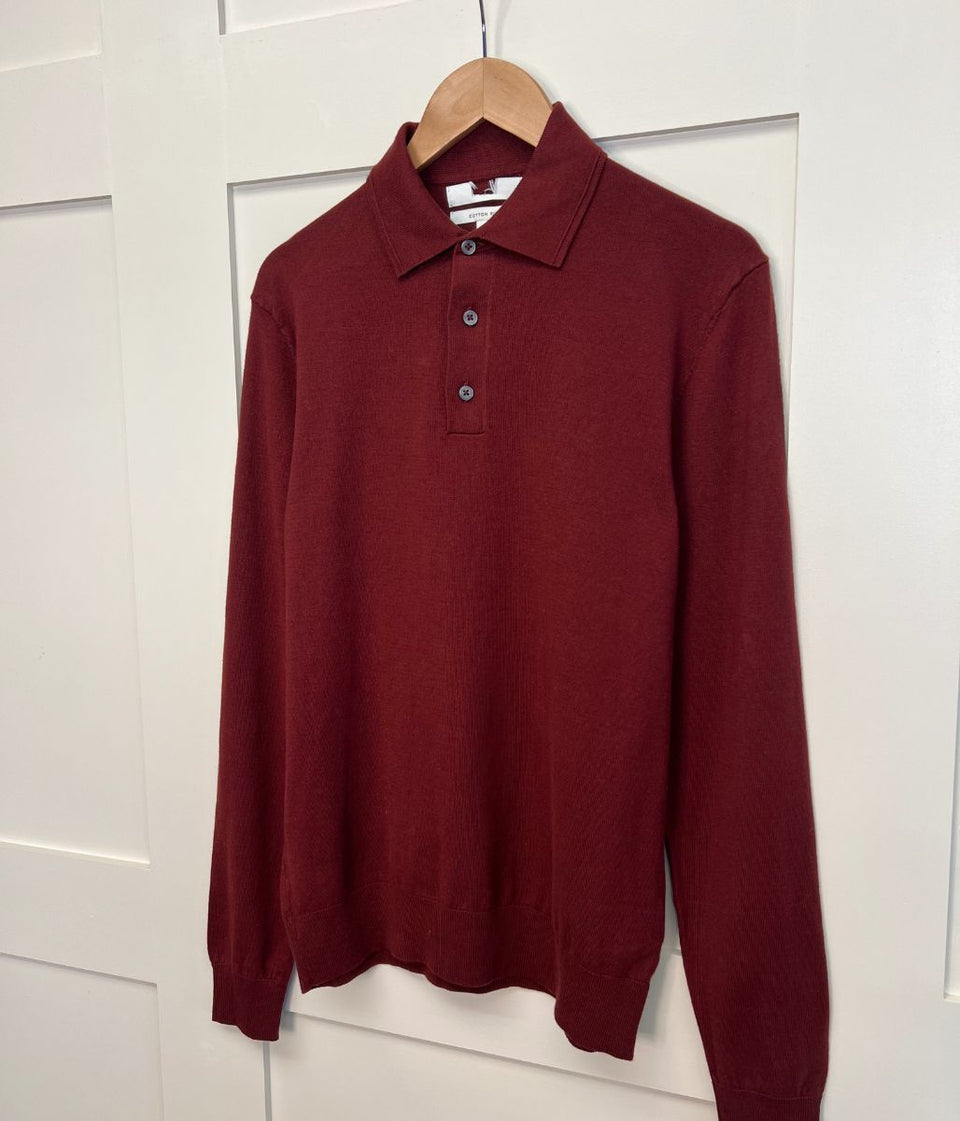 Claret Mens Polo Jumper