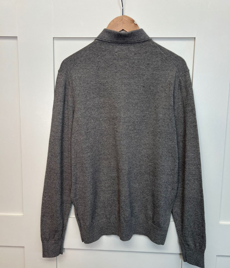 Grey Mens Polo Jumper