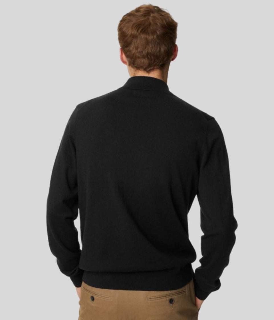 Black Mens Polo Jumper