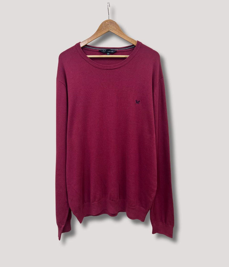 Berry Mens Cotton Crew Neck Logo Jumper