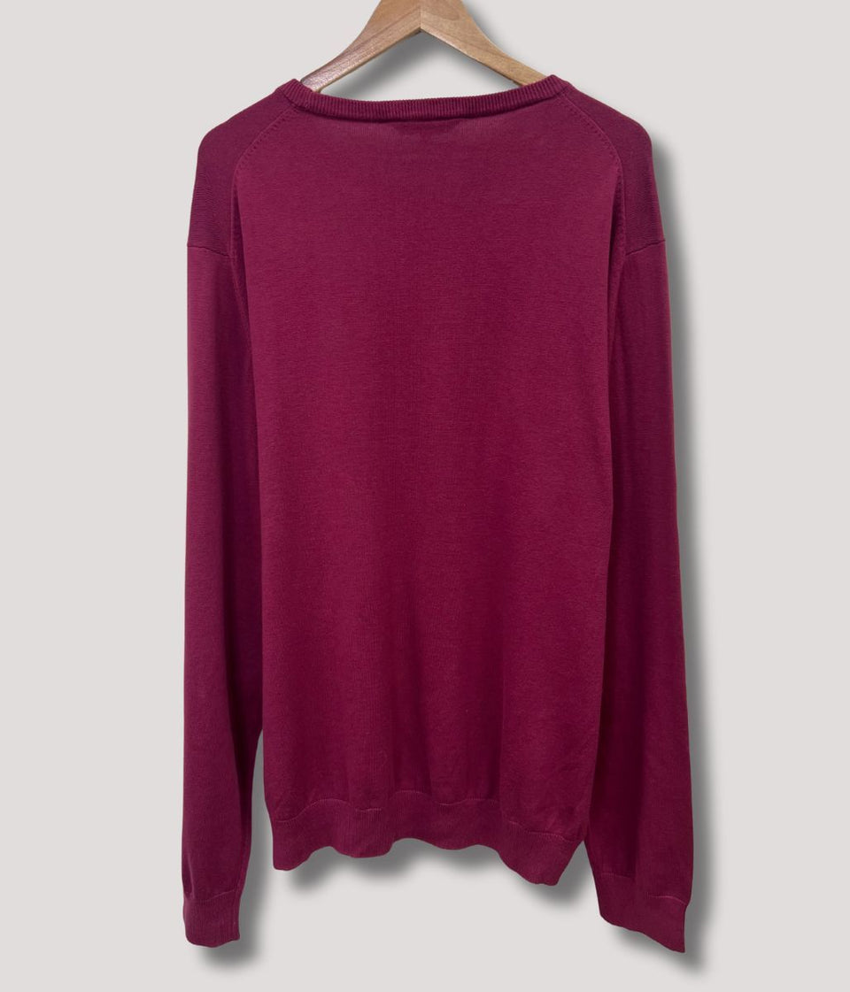 Berry Mens Cotton Crew Neck Logo Jumper