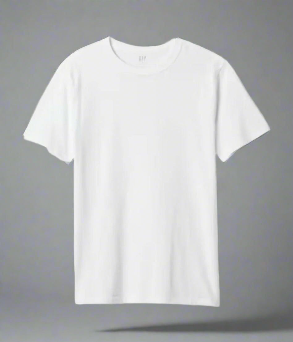 Mens White Cotton T Shirt