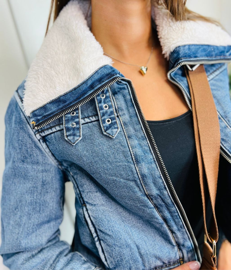 Shearling Denim Jacket