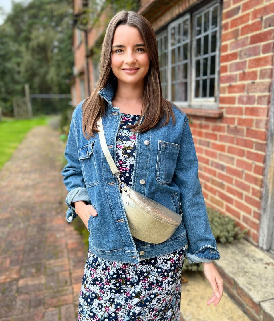 Blue Utility Oversized Style Denim Jacket