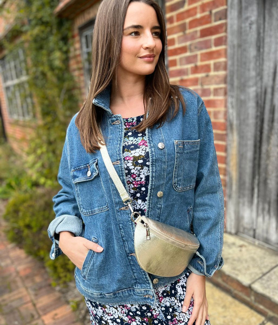 Blue Utility Oversized Style Denim Jacket