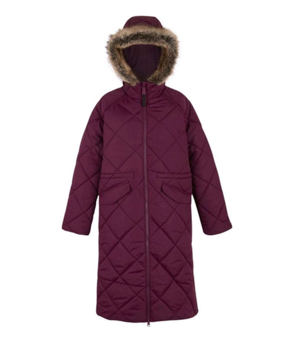 Burgundy Freyla Quilted Coat