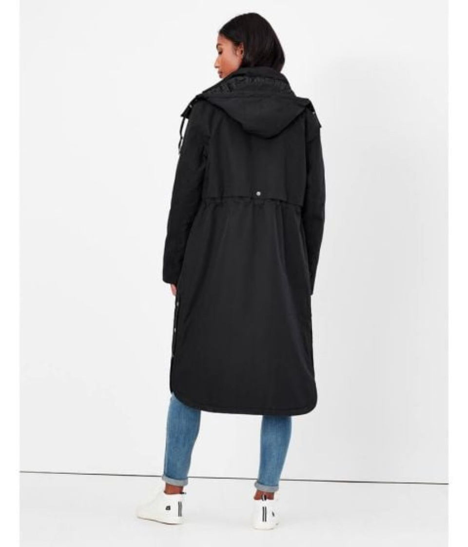 Black Taunton Lined Waterproof Coat