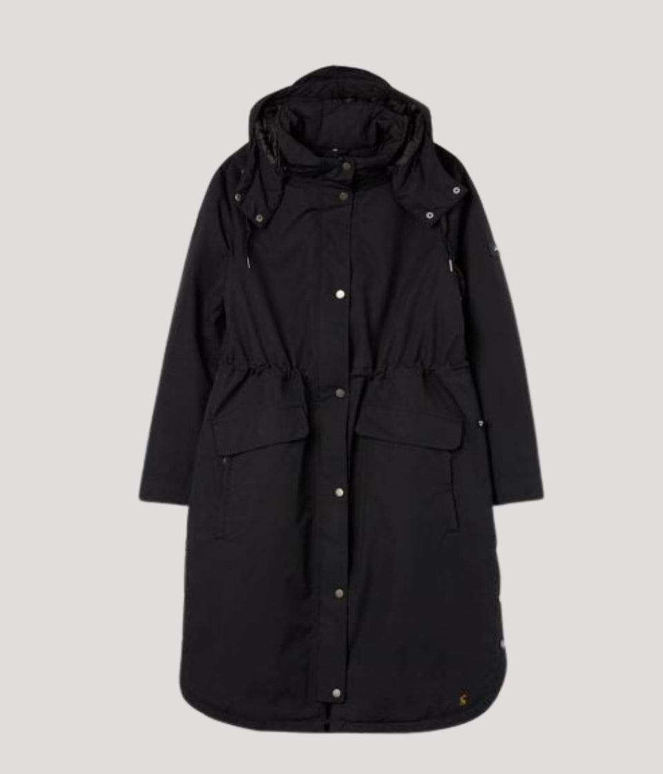 Black Taunton Lined Waterproof Coat