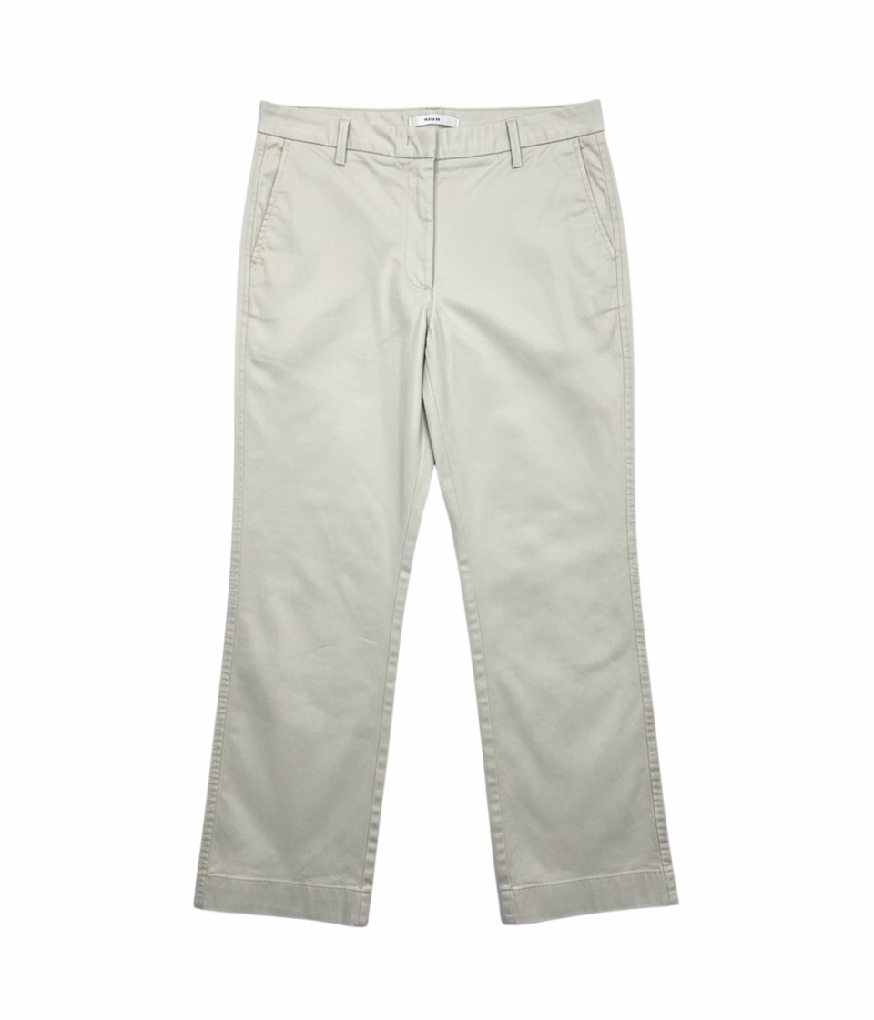 Ecru Straight Leg Chino Trousers