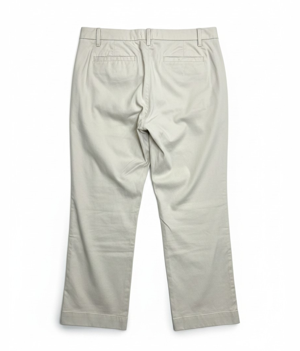 Ecru Straight Leg Chino Trousers