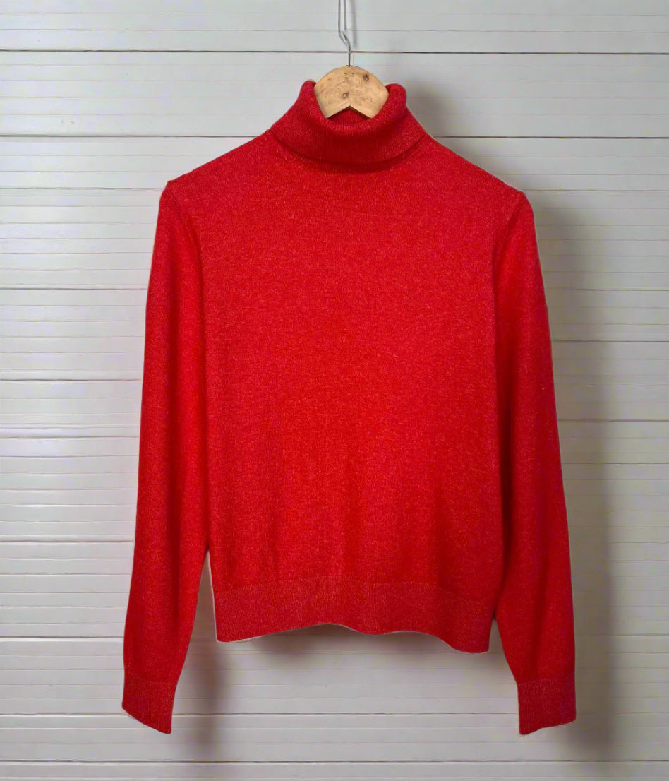 Red Polo Neck Jumper