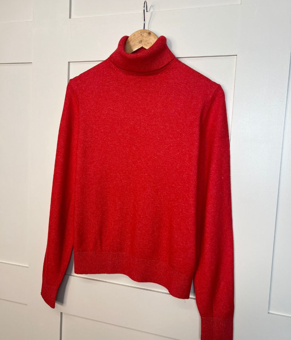 Red Polo Neck Jumper