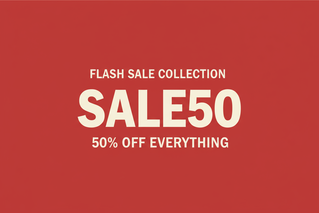 Red Desktop Flash Sale Banner